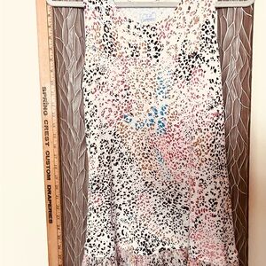 LOGO Multicolor Abstract Leopard Print Sleeveless Top - EUC